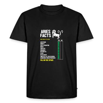 Signe du zodiaque Bélier - T-shirt Premium bio Homme - noir - Devant - Nico (187cm)