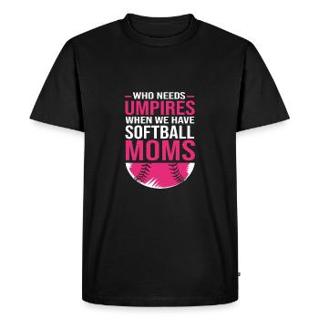 Softball Mom - Men's Premium Organic T-Shirt - black - Front - Nico (187cm)