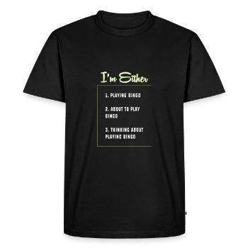 Bingo - T-shirt Premium bio Homme - noir - Devant - Nico (187cm)