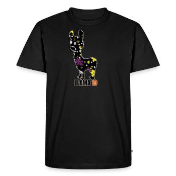 lama - T-shirt Premium bio Homme - noir - Devant - Nico (187cm)