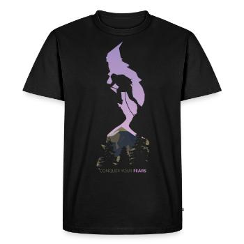 Battez vos peurs. - T-shirt Premium bio Homme - noir - Devant - Nico (187cm)