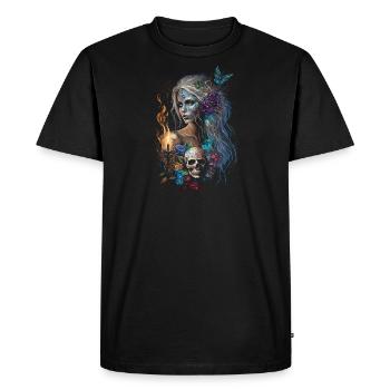 Fille de rêve - T-shirt Premium bio Homme - noir - Devant - Nico (187cm)