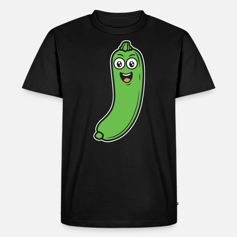 Zucchini - Männer Premium Bio T-Shirt - Schwarz