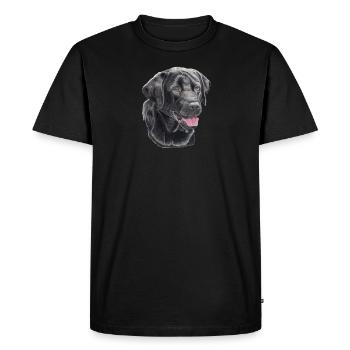 labrador retriever noir P - T-shirt Premium bio Homme - noir - Devant - Nico (187cm)