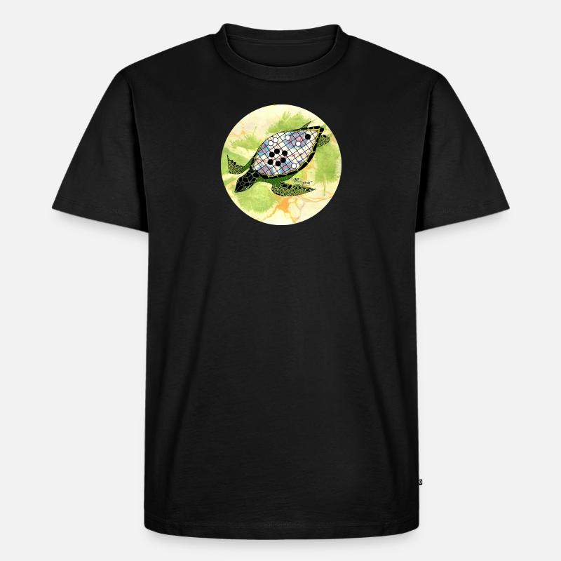 Der Schildkrötenpanzer - Männer Premium Bio T-Shirt - Schwarz