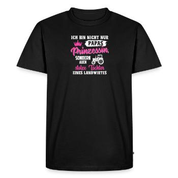 Cadeau de femme de fermier · princesse - T-shirt Premium bio Homme - noir - Devant - Nico (187cm)