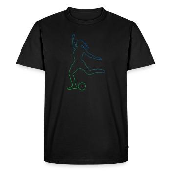 Football Football Jeu Football Femmes Football Spie - T-shirt Premium bio Homme - noir - Devant - Nico (187cm)