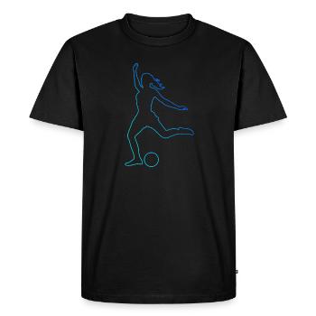 Soccer Soccer Football Jouer au football masculin Spi - T-shirt Premium bio Homme - noir - Devant - Nico (187cm)