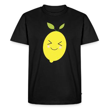 Citron, Citron vert, Citron vert, Fruits, Fruits, Végétalien - T-shirt Premium bio Homme - noir - Devant - Nico (187cm)