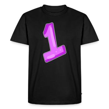 Motif numéro 1 - T-shirt Premium bio Homme - noir - Devant - Nico (187cm)