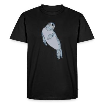 Seal seal - Men's Premium Organic T-Shirt - black - Front - Nico (187cm)