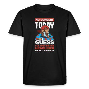 Pas de concert aujourd’hui, musique triste - T-shirt Premium bio Homme - noir - Devant - Nico (187cm)