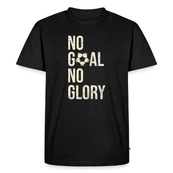 Cadeau de joueur de football motivant No Goal No Glory - T-shirt Premium bio Homme - noir - Devant - Nico (187cm)