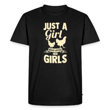 Élevage de coqs, volaille, poulet - T-shirt Premium bio Homme - noir - Devant - Nico (187cm)