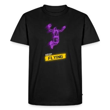Joueur de Basket Dunk - T-shirt Premium bio Homme - noir - Devant - Nico (187cm)