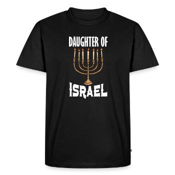 Juif Chandeleur Menorah Hanoukka Religion juive - T-shirt Premium bio Homme - noir - Devant - Nico (187cm)
