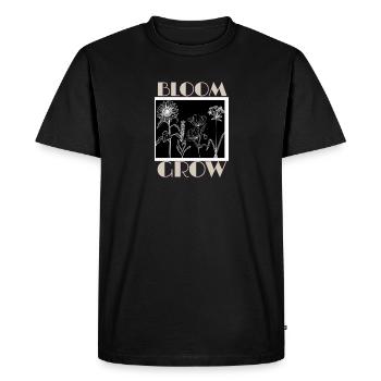 Plantes ,Flore Pfa - T-shirt Premium bio Homme - noir - Devant - Nico (187cm)