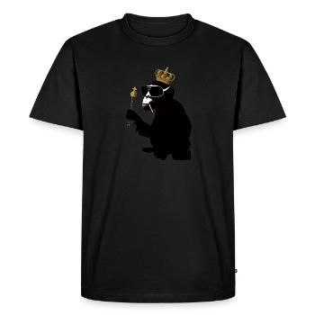 monkey hero - Men's Premium Organic T-Shirt - black - Front - Nico (187cm)