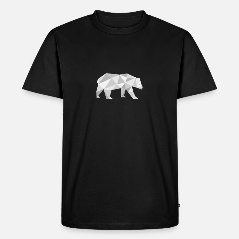 Eisbär - Männer Premium Bio T-Shirt - Schwarz