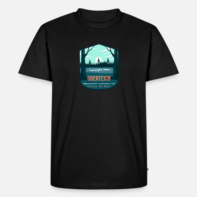Südharz Merch - Oderteich - Männer Premium Bio T-Shirt - Schwarz