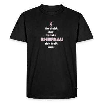 Voilà à quoi ressemble la meilleure épouse du monde ! - T-shirt Premium bio Homme - noir - Devant - Nico (187cm)