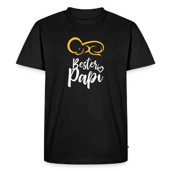 Miglior regalo per la festa del papà - Maglietta ecologica premium da uomo - nero - Fronte - Nico (187cm)