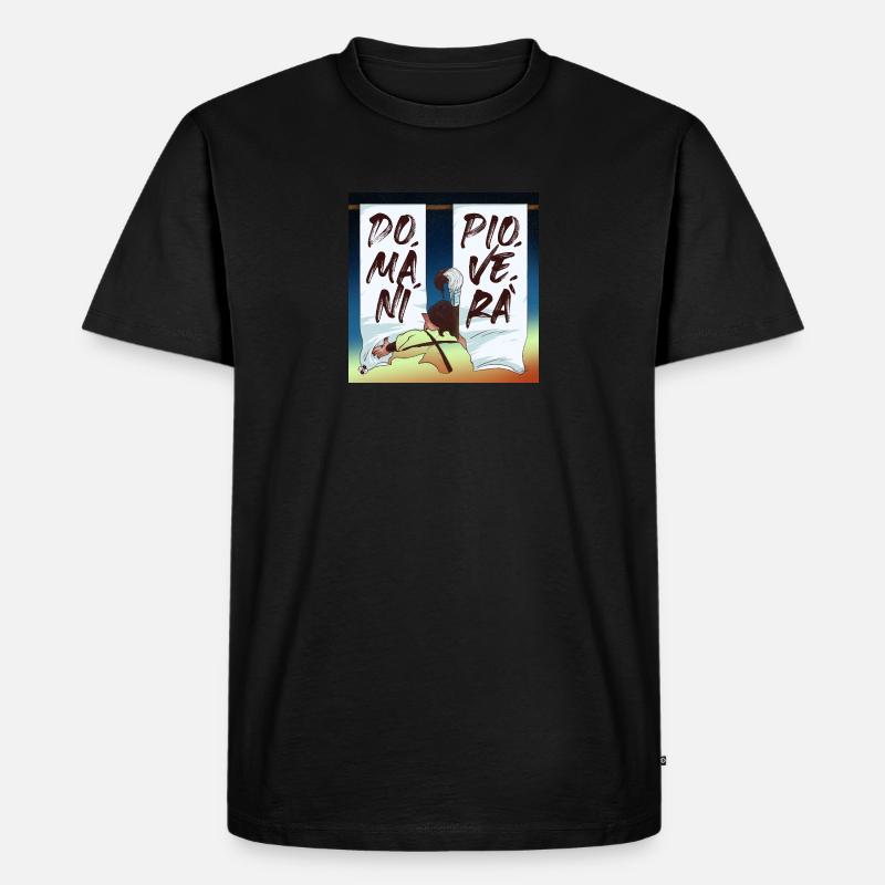 Morgen wird es regnen - Männer Premium Bio T-Shirt - Schwarz