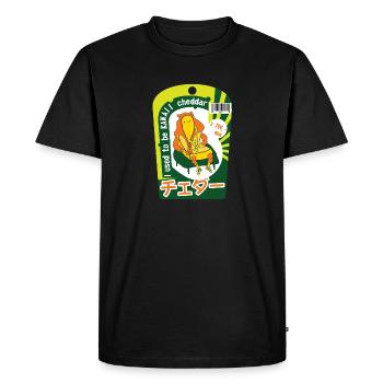 I used to be kawaii cheddar. - Men's Premium Organic T-Shirt - black - Front - Nico (187cm)