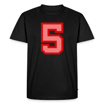 Cool Retro Retrostyle Numéro de maillot numéro de dos - T-shirt Premium bio Homme - noir - Devant - Nico (187cm)