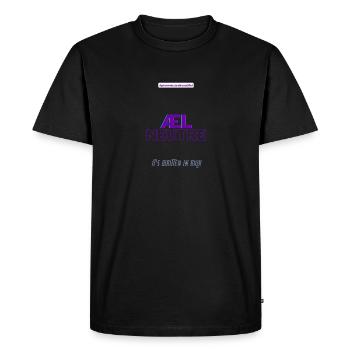 #pronounsarebeautiful æl/neutre - T-shirt Premium bio Homme - noir - Devant - Nico (187cm)