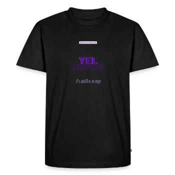 #pronounsarebeautiful yel/neutre - T-shirt Premium bio Homme - noir - Devant - Nico (187cm)