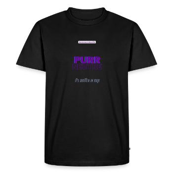 #pronounsarebeautiful purr/neutre - T-shirt Premium bio Homme - noir - Devant - Nico (187cm)