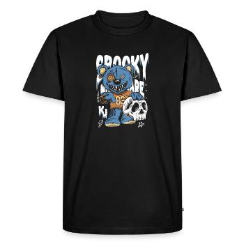 Zombie bear only for dark parts - Men's Premium Organic T-Shirt - black - Front - Nico (187cm)