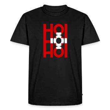 Hoi Switzerland Flag - Men's Premium Organic T-Shirt - black - Front - Nico (187cm)