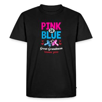 L’arrière-grand-mère rose ou bleue vous aime le genre - T-shirt Premium bio Homme - noir - Devant - Nico (187cm)