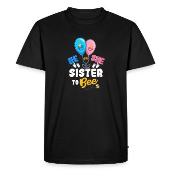 Il ou elle soeur à Bee Best Sist Ever Big Sister - T-shirt Premium bio Homme - noir - Devant - Nico (187cm)