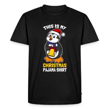 C’est ma chemise de pyjama de Noël Mignon Pingouin - T-shirt Premium bio Homme - noir - Devant - Nico (187cm)