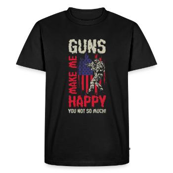 Chasse au fusil d’armes - T-shirt Premium bio Homme - noir - Devant - Nico (187cm)