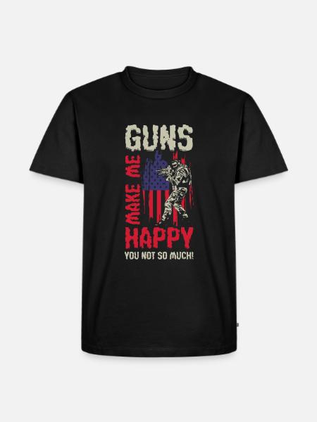Waffe Gewehr Jagd - Männer Premium Bio T-Shirt - Schwarz