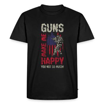 Fusil d’assaut à coups de feu - T-shirt Premium bio Homme - noir - Devant - Nico (187cm)