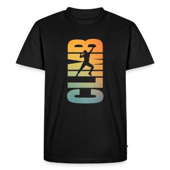 Climbing Boulder Mountaineers Bouldering - Men's Premium Organic T-Shirt - black - Front - Nico (187cm)