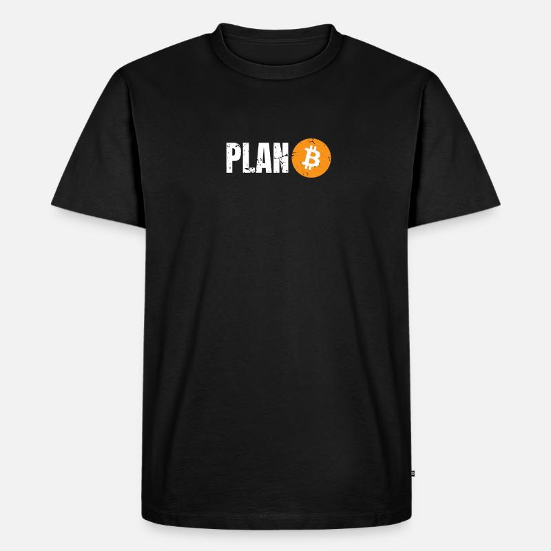 Plan B Bitcoin - Männer Premium Bio T-Shirt - Schwarz