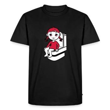 wc petite fille - T-shirt Premium bio Homme - noir - Devant - Nico (187cm)