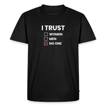 TRUST - I trust - T-shirt Premium bio Homme - noir - Devant - Nico (187cm)