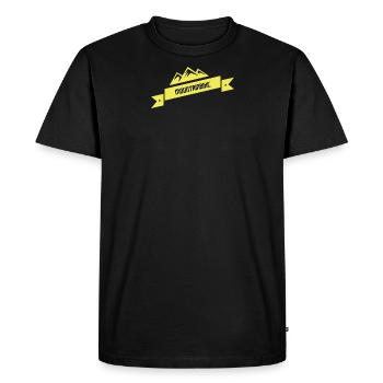 Mountain biking - Men's Premium Organic T-Shirt - black - Front - Nico (187cm)