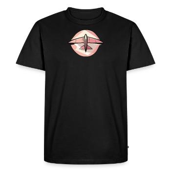 Pinkglidergreen - Men's Premium Organic T-Shirt - black - Front - Nico (187cm)
