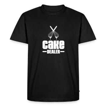 Cake Dealer Biscuit Dealer Baker Pastry Lover - Men's Premium Organic T-Shirt - black - Front - Nico (187cm)