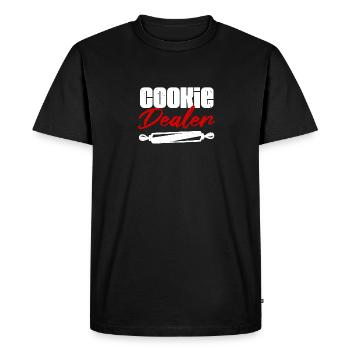 Marchand de biscuits Marchand de biscuits Boulanger Amateur de pâtisserie - T-shirt Premium bio Homme - noir - Devant - Nico (187cm)