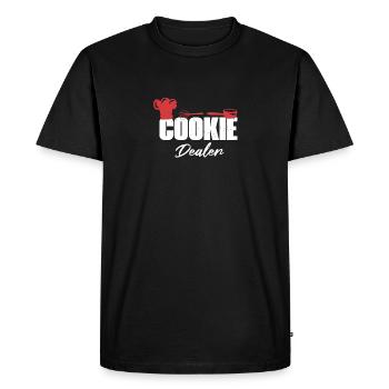 Marchand de biscuits Marchand de biscuits Boulanger Amateur de pâtisserie - T-shirt Premium bio Homme - noir - Devant - Nico (187cm)