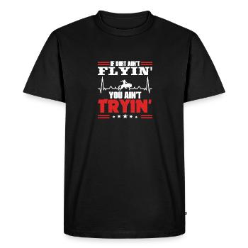Rodéo américain Cowboy Horse Bull Riding - T-shirt Premium bio Homme - noir - Devant - Nico (187cm)